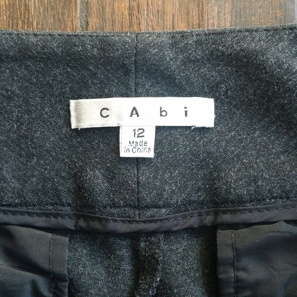 CAbi Dark Gray Lean Trouser Ponte Dress Pants - Women's 12 - Picture 3 of 7